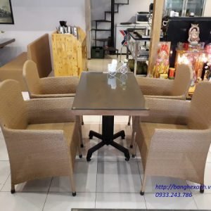 Bàn Ghế Cafe Mây Nhựa TL502