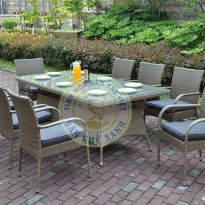 Bàn Ghế Ăn Mây Nhựa TL552