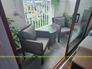 Bàn Ghế Ban Công Mây Nhựa TL113