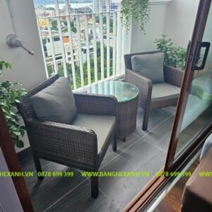 Bàn Ghế Ban Công Mây Nhựa TL113