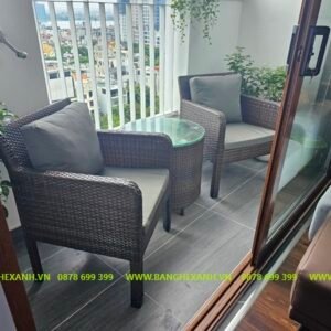 Bàn Ghế Ban Công Mây Nhựa TL113