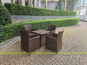 Bàn Ghế Cafe Mây Nhựa TL501