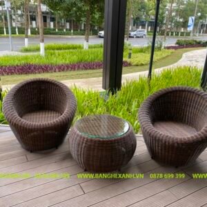 Bàn Ghế Mây Cao Cấp Ngoài Trời TL18