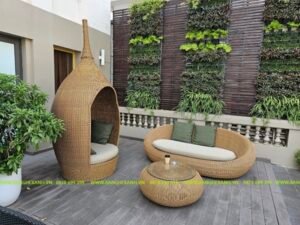 Bàn Ghế Mây Nhựa Cao Cấp Ngoài Trời TL423