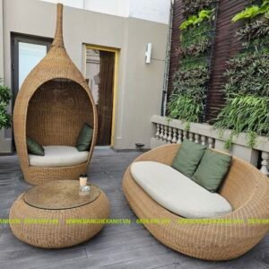 Bàn Ghế Mây Nhựa Cao Cấp Ngoài Trời TL423