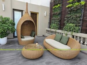Bàn Ghế Mây Nhựa Cao Cấp Ngoài Trời TL423
