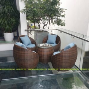 Bàn Ghế Mây Nhựa Cao Cấp Ngoài Trời TL503