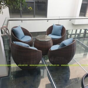 Bàn Ghế Mây Nhựa Cao Cấp Ngoài Trời TL503