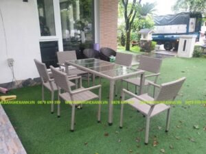 Bàn Ghế Mây Nhựa Cao Cấp TL337