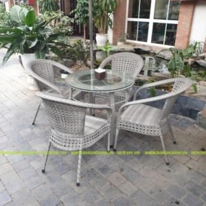 Bàn Ghế Mây Nhựa Ngoài Trời TL2A15