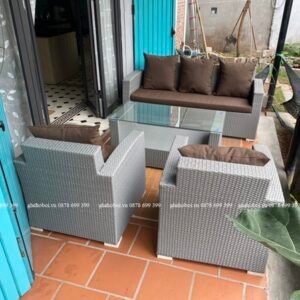 Bàn Ghế Sofa Mây Nhựa TL442
