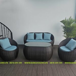 Bàn Ghế Sofa Mây Nhựa TL517