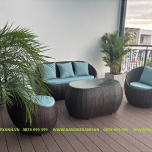 Bàn Ghế Sofa Mây Nhựa TL517