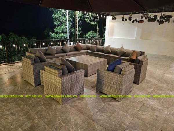 Bàn Ghế Sofa Mây Nhựa TL5A01-01