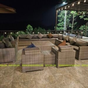 Bàn Ghế Sofa Mây Nhựa TL5A01