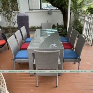bàn ghế ăn mây nhựa tl27