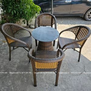 Bàn ghế mây nhựa cao cấp TL1A19