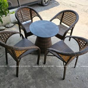 Bàn ghế mây nhựa cao cấp TL1A19