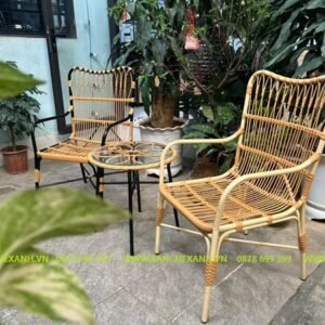 Bộ Bàn Ghế Mây Nhựa Ngoài TRời TL117