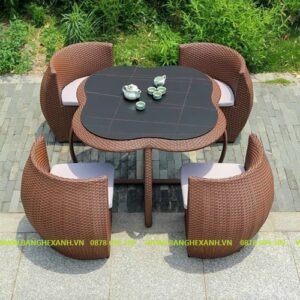 Bộ Bàn Ghế Mây Nhựa Ngoài Trời TL1B39