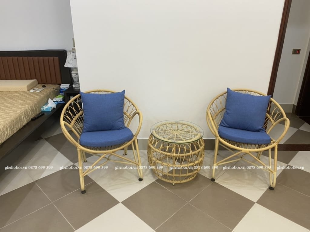 Bộ Bàn Ghế Mây Nhựa TL125