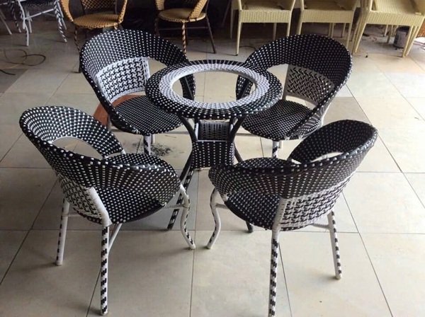 Ghế Cafe Mây Nhựa Giá Rẻ TL663-03 Ghế Cafe Mây Nhựa Giá Rẻ TL663