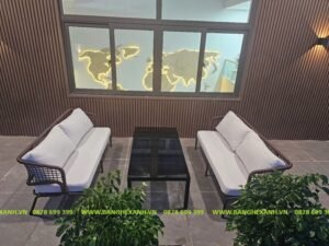 Sofa Mây Nhựa Cao Cấp Ngoài Trời TL614