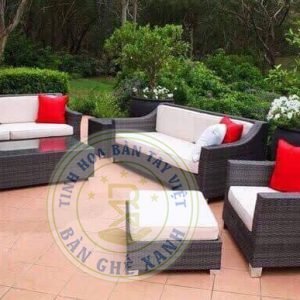 Sofa Mây Nhựa Ngoài Trời SF1A35