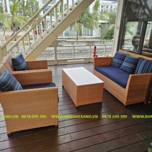 Sofa Mây Nhựa Ngoài Trời TL122