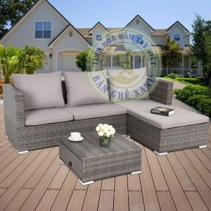 Sofa Mây Nhựa Ngoài Trời TL448