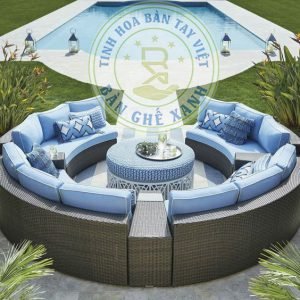 Sofa Quây Tròn Mây Nhựa TL134