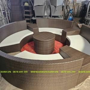 Sofa Quây Tròn Mây Nhựa TL134
