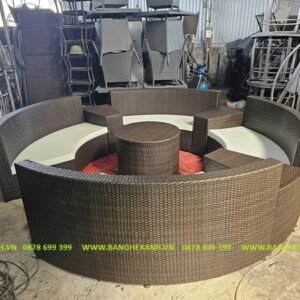 Sofa Quây Tròn Mây Nhựa TL134