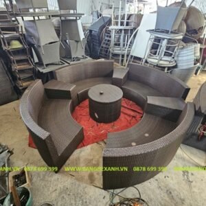 Sofa Quây Tròn Mây Nhựa TL134