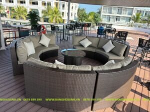 Sofa Quây Tròn Mây Nhựa TL1A36