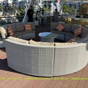 Sofa Quây Tròn Mây Nhựa TL1A36