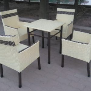 Bàn Ghế Cafe Mây Nhựa TL663