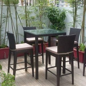 Bàn Ghế Bar Cafe Mây Nhựa TL531