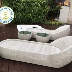 Ghế Bể Bơi Mây Nhựa BB05