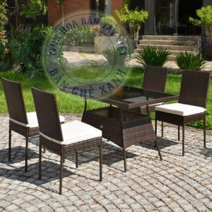 Bàn Ghế Mây Nhựa Ngoài Trời TL3A12