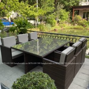 Bộ Sofa Mây Nhựa Ngoài Trời TL057