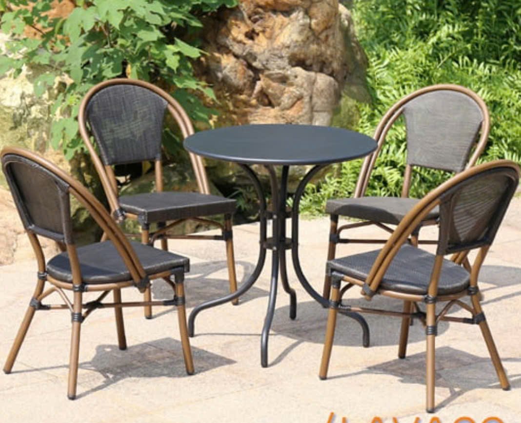 Bộ Bàn Ghế Cafe Ngoài Trời Khung Nhôm Lưới Texilene TL63E6-01 Bộ Bàn Ghế Cafe Ngoài Trời Khung Nhôm Lưới Texilene TL63E6