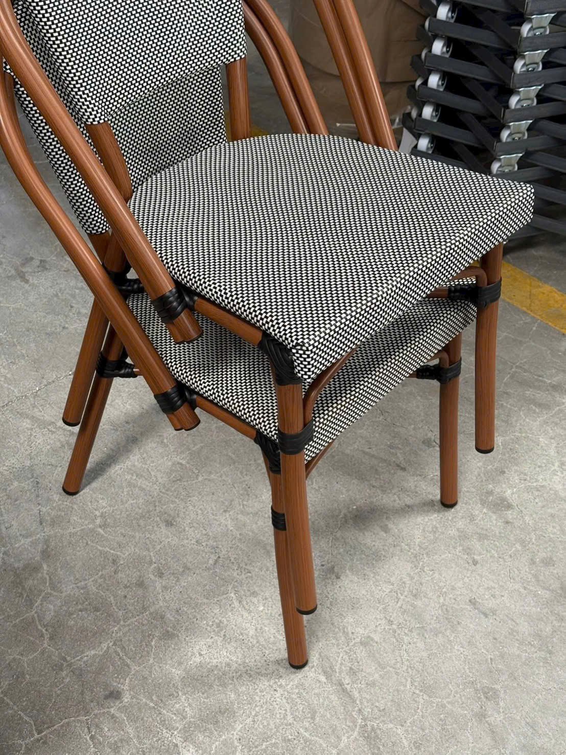 Bộ Bàn Ghế Cafe Ngoài Trời Khung Nhôm Lưới Texilene TL63E6-03 Bộ Bàn Ghế Cafe Ngoài Trời Khung Nhôm Lưới Texilene TL63E6