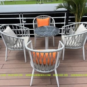 Bộ Bàn Ghế Dây Rope Ngoài Trời TL25A8
