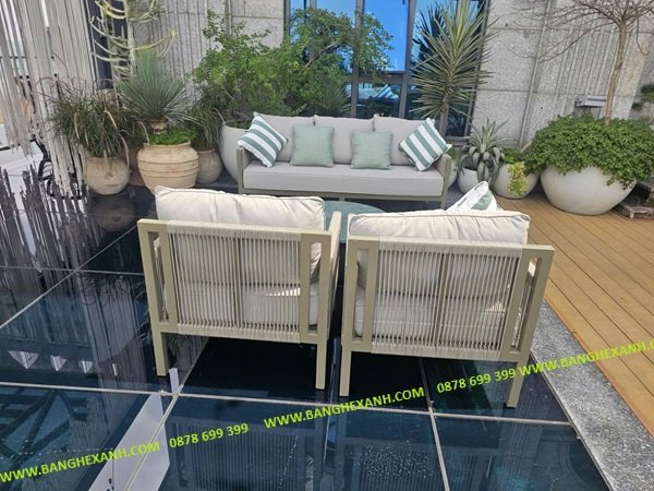 Sofa Cao Cấp Ngoài Trời Đan Dây Rope TL2307-02 Sofa Cao Cấp Ngoài Trời Đan Dây Rope TL2307
